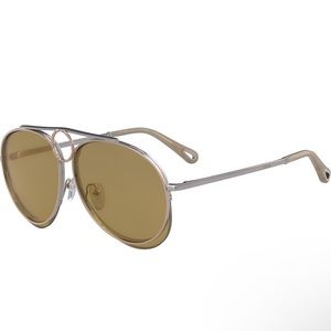 NEW Chloe Romie 61mm Aviator Sunglasses